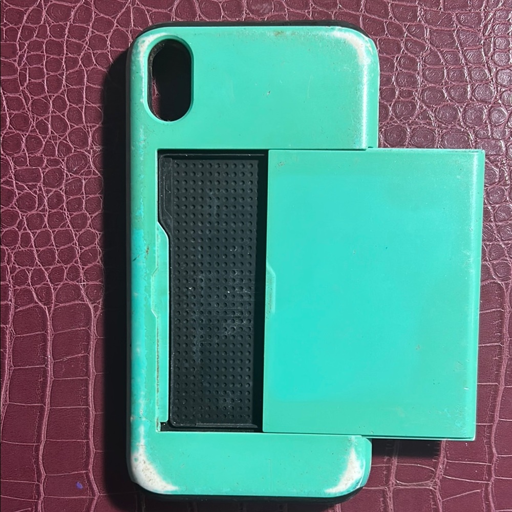 Mint Green Phone Case with Card Holder